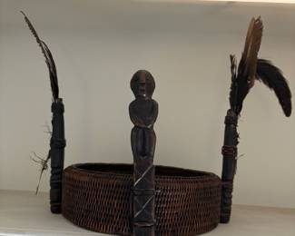 Woven reliquary/ceremonial headdress