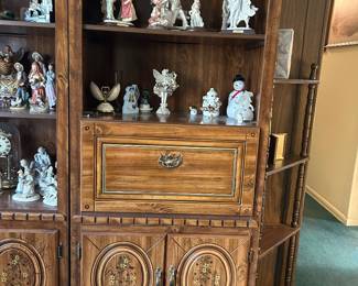 Cabinet with pull down desk