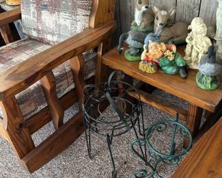 Plant stands  small statues