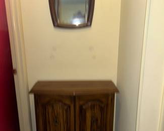 Cabinet and mirror
