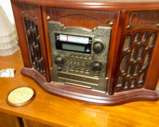 Turn table, radio all in one