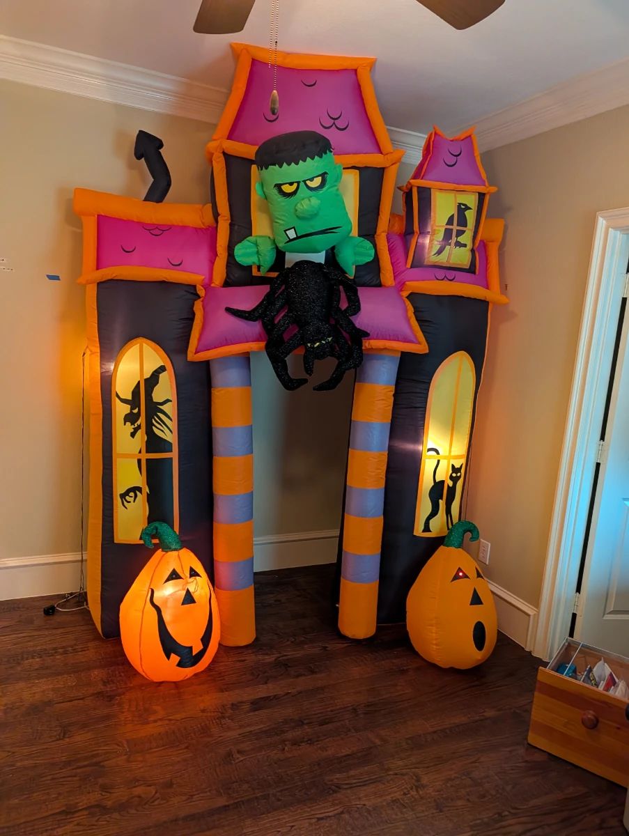 Inflatable Halloween Haunted House.  Never too early to start shopping!