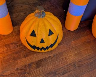 Small lighted pumpkin