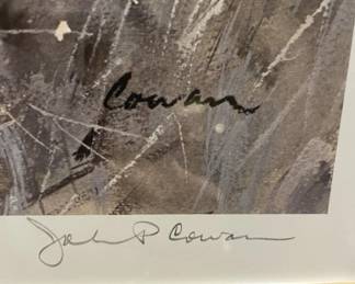 John P. Cowan signed Lithograf