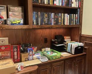 Books, office supplies, magazines