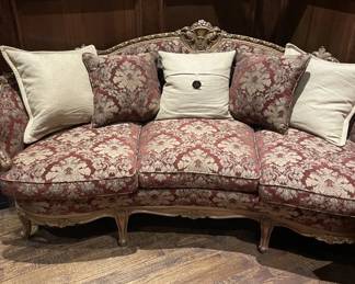 Ornate sofa with pillows