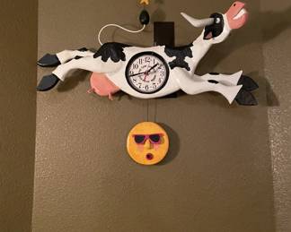 "And the cow jumped over the mooon" Clock