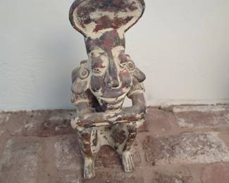 decorative replica of a Zapotec funerary urn from Oaxaca, MexicO