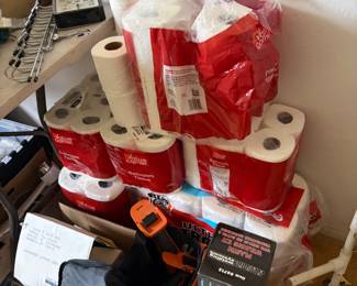 Toilet paper. Paper towel.