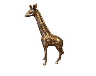 Vintage Brass Giraffe
