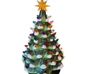 Battery Powered Musical Ceramic Christmas Tree
