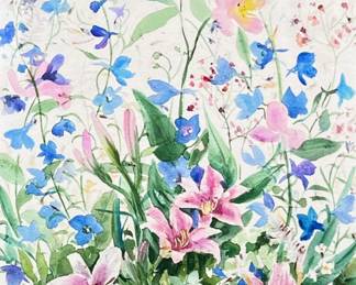 RUTH BASLER BURR (American, 20th-21st Century) WATERCOLOR