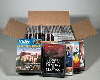 ASSORTED LOT OF DVDs AND CDs