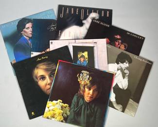(8pc) ASSORTED LOT OF ANNE MURRAY AND JANE OLIVOR VINYL LP RECORDS