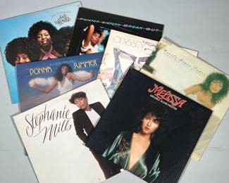 (7pc) ASSORTED LOT OF VINYL LPS INCLUDING POINTER SISTERS, DONNA SUMMER, STEPHANIE MILLS