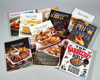 (12pc) ASSORTED COOKBOOKS INCLUDING COSTCO "THE COSTCO WAY" SERIES, STEVEN RAICHLEN, JAMES VILLAS