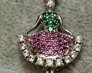 sterling ballerina pendant