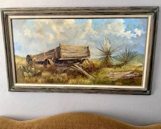 Early Texas artist Robert Hamman Oil Painting Reduced 