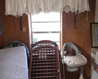 Antique Baby Bed and Canopy