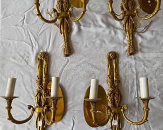 Brass sconces