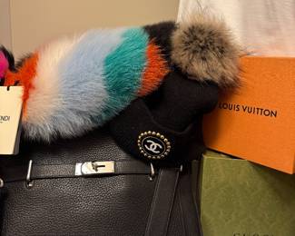 Hermes, Chanel, Fendi, Louis Vuitton, Gucci accessories