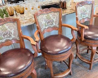 Maitland and Smith Swivel Bar stools