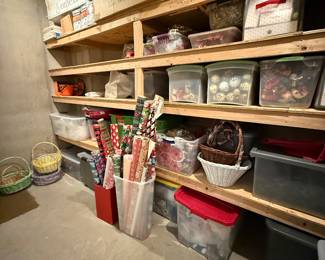 Holiday Decorations and gift wrap