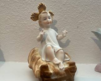 Vintage Sanmyro Japan Child Christ Jesus Ceramic Figurine