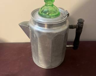 Percolator with Vaseline glass top