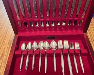 Flatware in storage box 