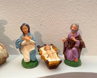 Hand painted Italian nativity