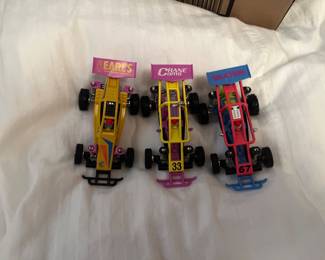 Set of race cars