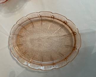 Pink cherry blossom, depression platter