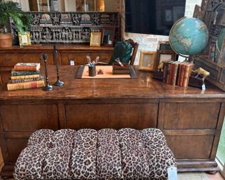 Custom executive desk and credenza 