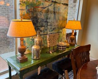Cute green console table