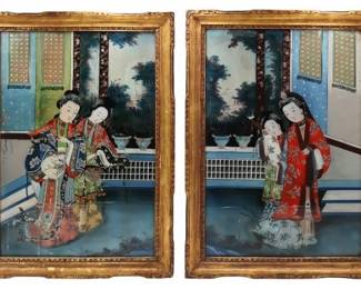 Chinese Export Reverse Paintings