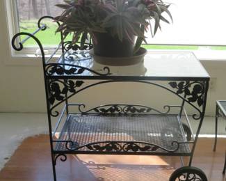 Woodard Briarwood tea cart.