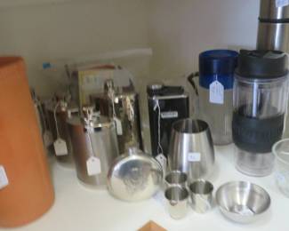 More and collection of flasks.