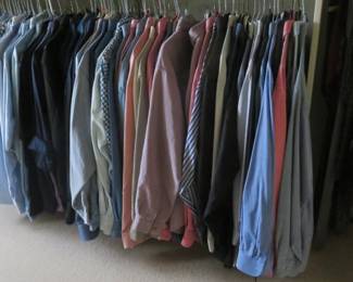 Lots of quality dress shirts.