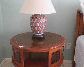Vintage French round accent table.