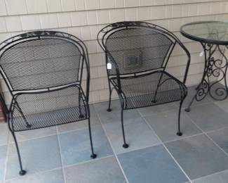 Woodard Briarwood barrel chairs.