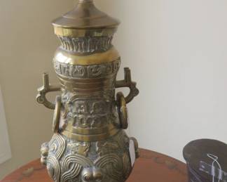 James Mont archaic bronze lamp.