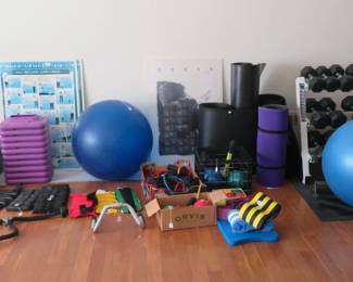Lots of exercise items.