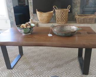 Custom plank coffee table.