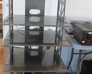 Boltz stainless stereo stand.