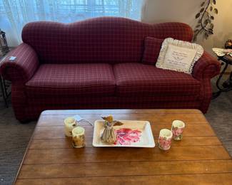 Ethan Allen Plaid Sofa