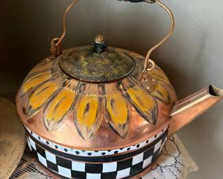 MacKenzie-Childs Sunflower Tea Kettle