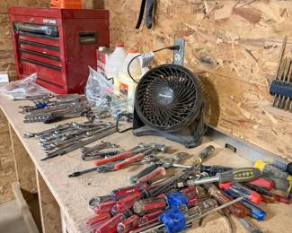 Assorted Hand Tools and Craftsman Tool Chest