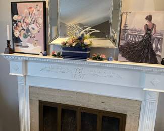 Decorative Artwork and Floral Arrangement