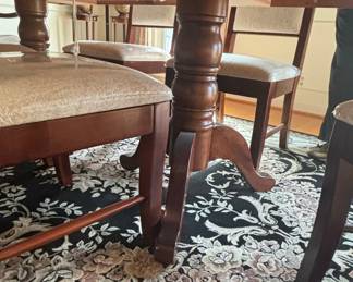 Ashley Furniture Dining Set with Table, 6 Chairs, and Leaf